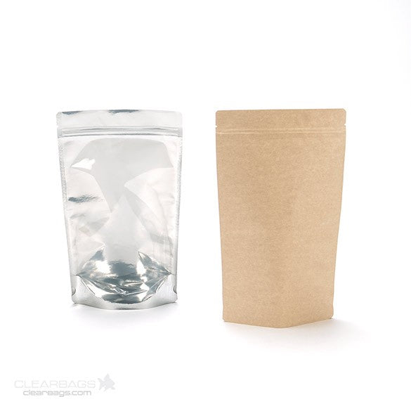 Doypack avec le dos en Kraft 17.1x8.9x28.5cm | 340g (100 pièces) [ZBGK4]
