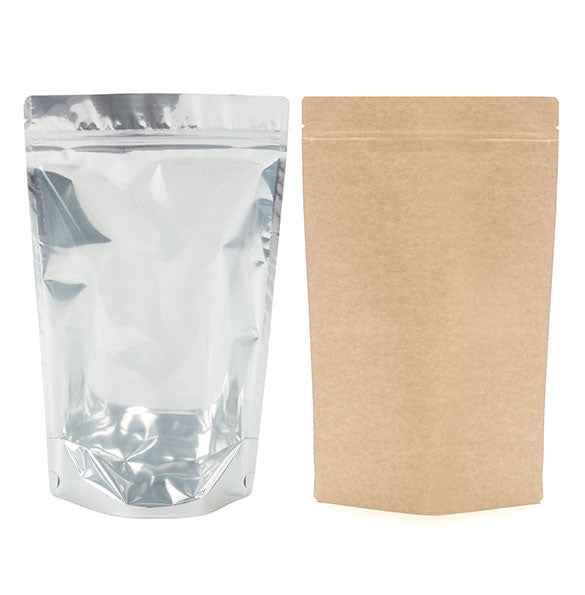 Doypack avec le dos en Kraft 17.1x8.9x28.5cm | 340g (100 pièces) [ZBGK4]