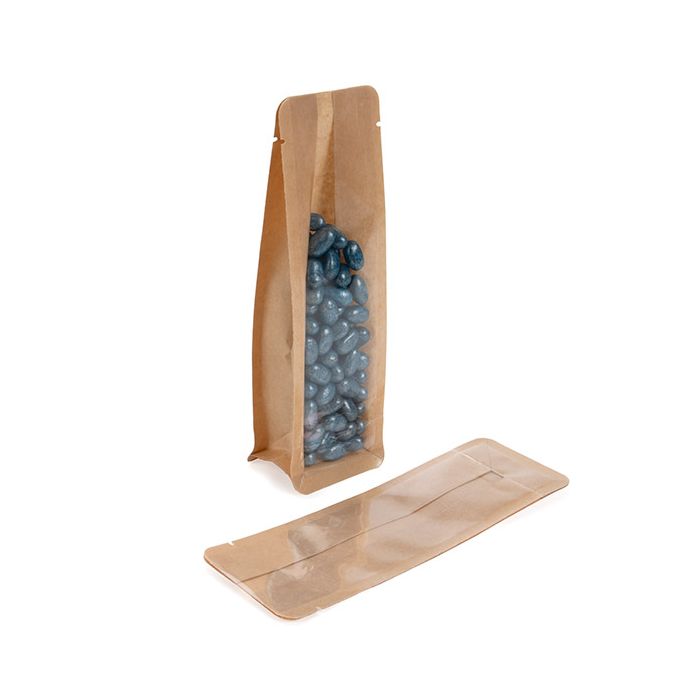 Block bottom Bags Kraft 6x5.1x19.1 cm (100 pieces) [BB1K]