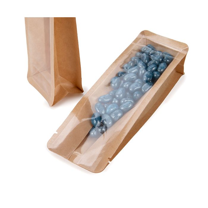 Block bottom Bags Kraft 6x5.1x19.1 cm (100 pieces) [BB1K]