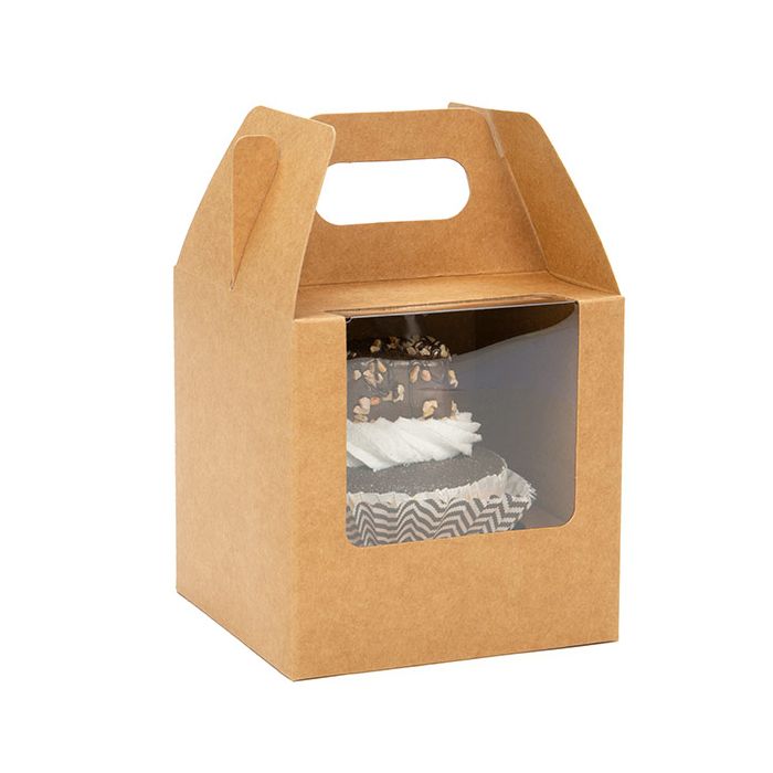 Set de boîtes à gâteaux Kraft 10,2 x 10,2 x 10,2 cm (100 sets) [CBS57K]