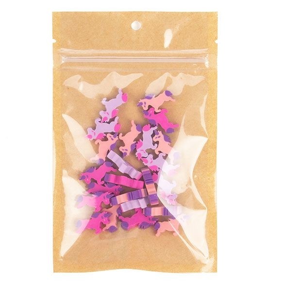 Sachet kraft avec face avant transparente 9.2 x 12.7 cm avec encoches (100 pièces) [HZB4KC]