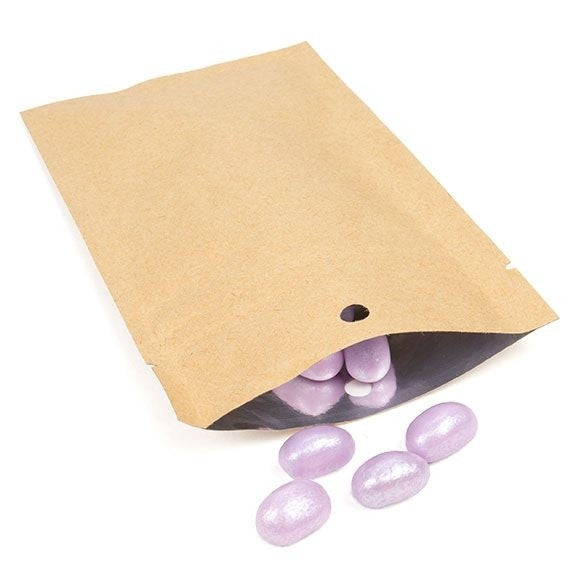 Sachet zip Kraft avec trou rond de suspension 7,6x11,4cm (100 pièces) [HZBB3K]