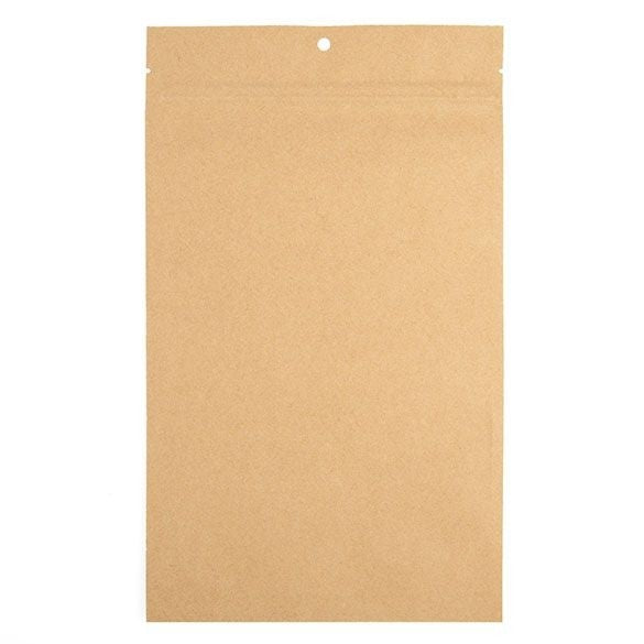 Sachet Kraft à Suspendre avec barrière 17.8 x 30.5cm avec encoches (100 pièces) [HZBB8K]