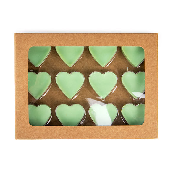 Boites kraft avec inserts coeurs pour bonbons artisanaux 10,2x2,1x13,8cm (25 pièces) [CNDYH271]