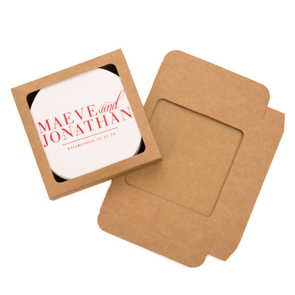 boite en kraft marron avec fenêtre 10.5x2.2x10.5cm (25 Pieces) [WKR245]