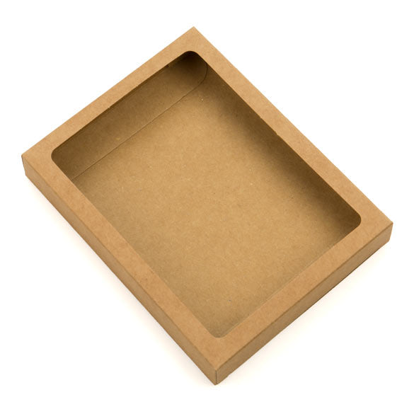 boite en kraft marron avec fenètre 11.4x2.2x14.9cm (25 Pieces) [WKR247]