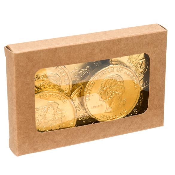 Boite en papier kraft à fenêtre avec feuille PET insérée 7x1.4x10.3cm (25 Pièces) [WKRG275]