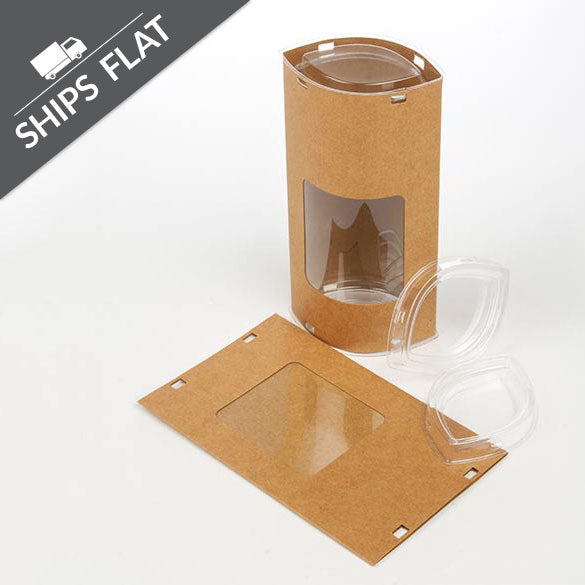 Boîtier Cadeau de luxe avec fenêtre (ovale) 7.8 x 5.2 x 15.4cm (25 Pièces) [KTEWS26]