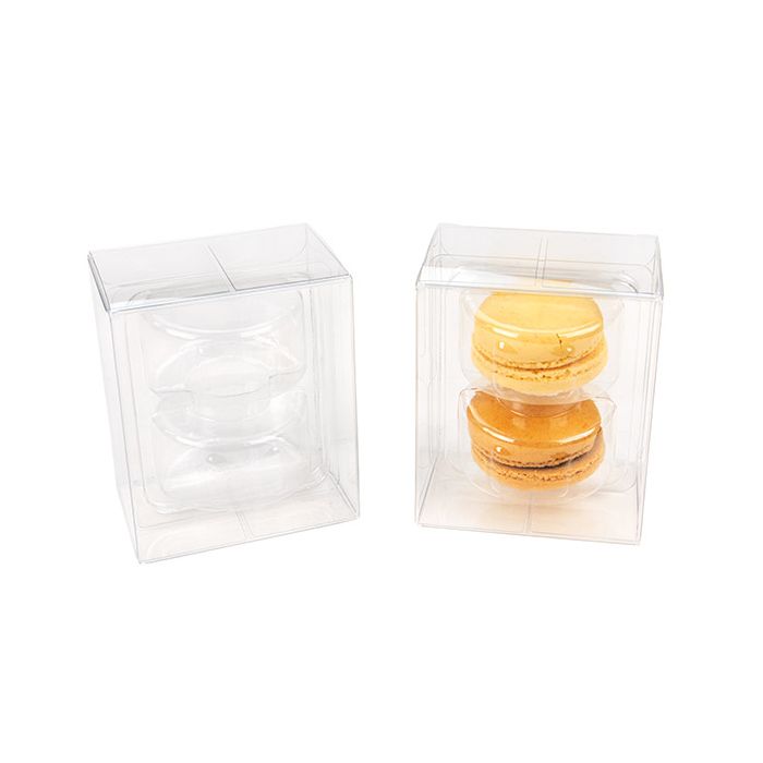 Coffret de macarons français 2 pièces 6,5x5,1x10,2 cm (25 pièces) [MBS6]