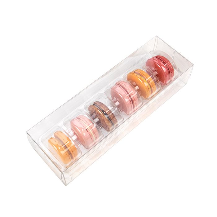Coffret de macarons français 6 pièces 7x5.1x22.5 cm (25 pièces) [MBS7]