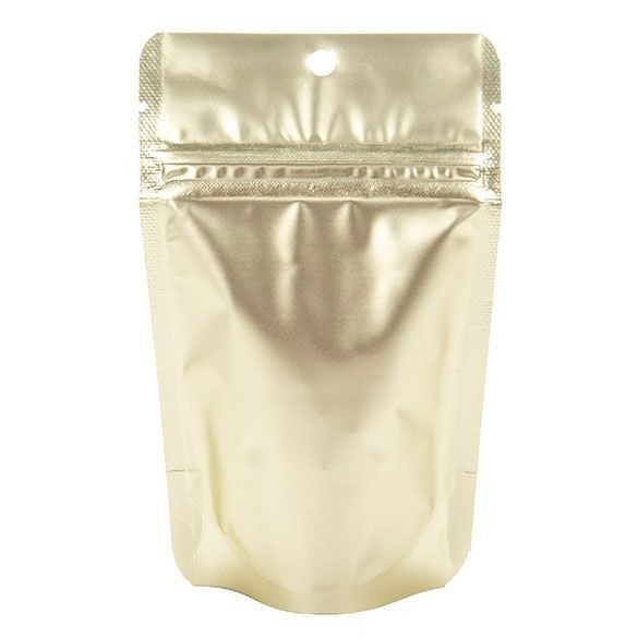 Doypack Or Métallisé matte Trou de suspension 8x5x13cm (100 pièces) [ZBGM1MG]