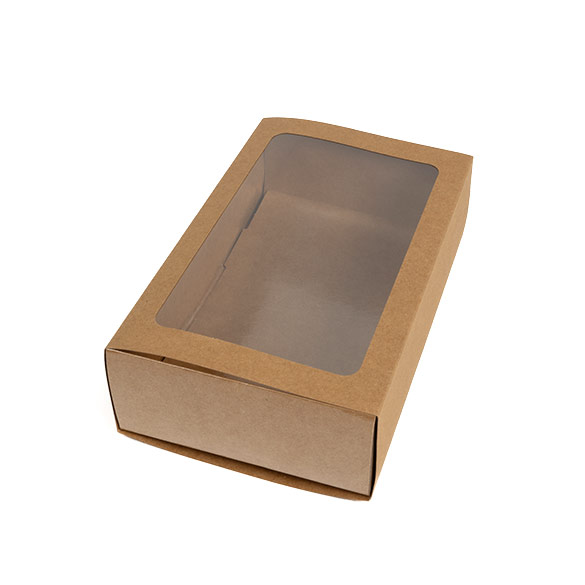 Boîtes en papier deux pièces kraft 21x12,7x5,7 cm (25 pcs) [MBS10K]