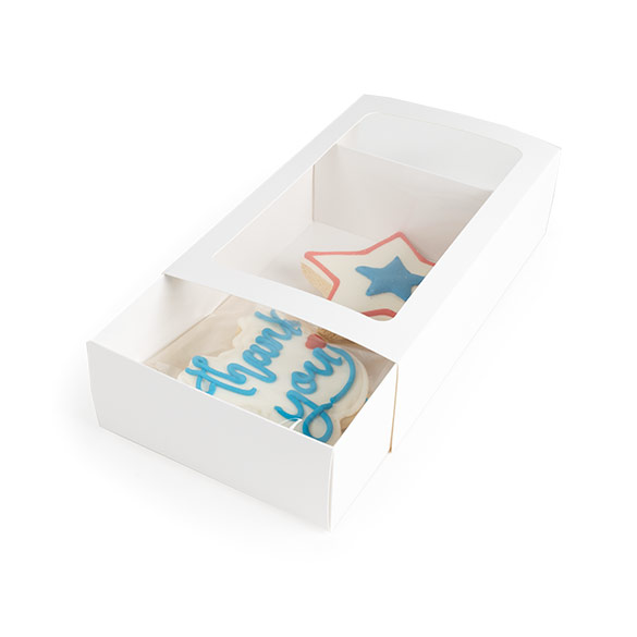 Boîtes en papier deux pièces blanc 21x12,7x5,7 cm (25 pcs) [MBS10W]