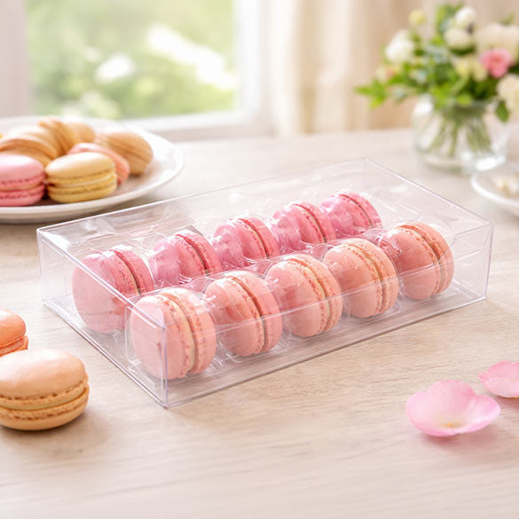Boites à macarons, sachets de 10. 12.9 x 5.1 x 19.1cm (25 Pièces) [MBS2]