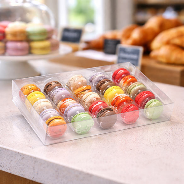 Boites à macarons, sachets de 25 32.2 x 5.1 x 19.1cm (25 Pièces) [MBS5]