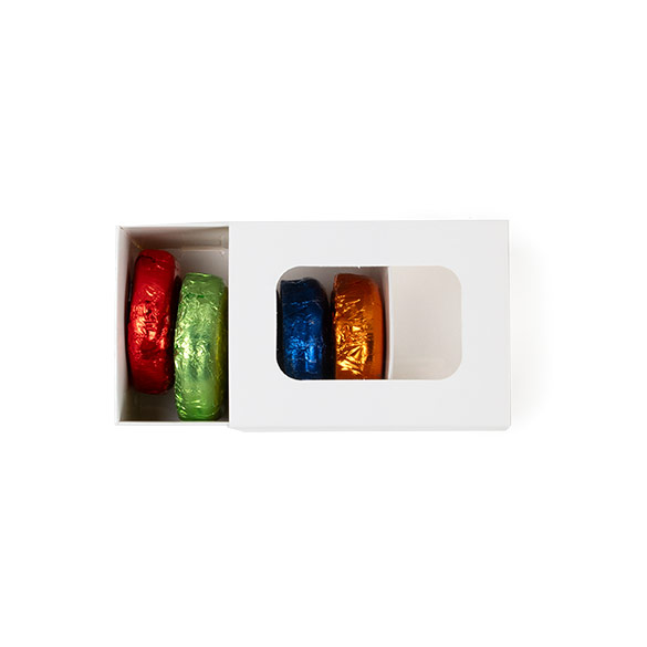 Boîtes en papier deux pièces blanc 9,5x6,4x5,7 cm (25 pcs) [MBS8W]