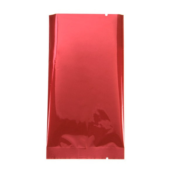 Sachet scellable à joint central laminé Qualité supérieure en rouge métallisé, 7.5x14 cm (100 pièces) [SVP35HR]