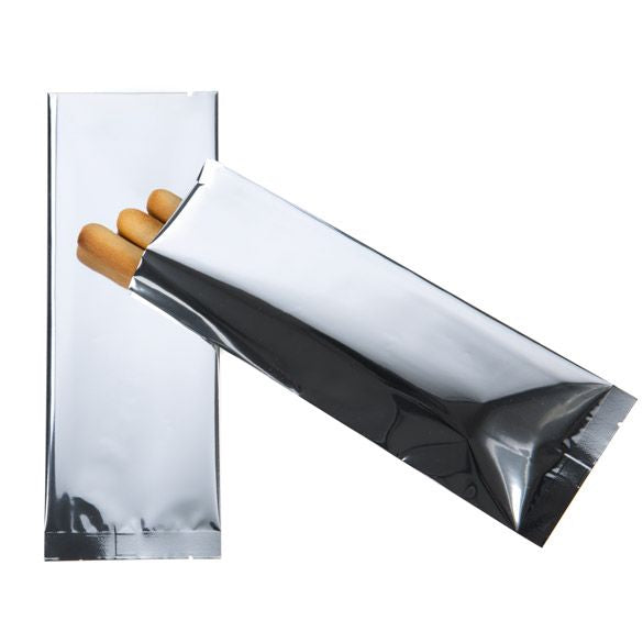 Sachet scellable à joint central laminé Qualité supérieure en argent métallisé, 7.5x20.3 cm (100 pièces) [SVP38S]