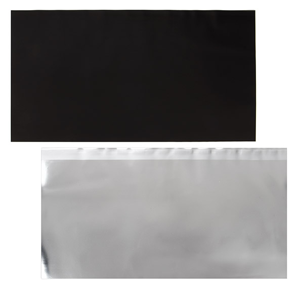 Feuille de couverture métallique Mat Noir 17,8x33 cm (25 pièces) [MT2MB]