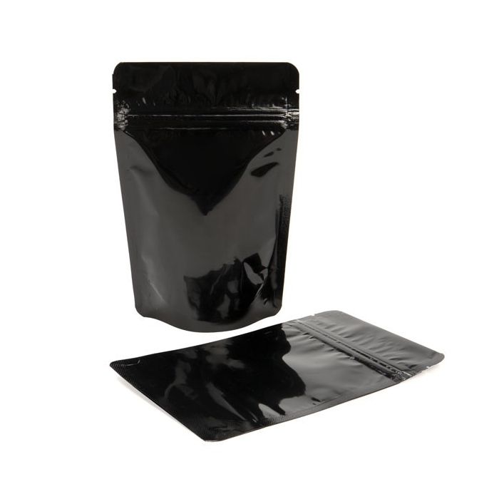 Doypack Noir Métallisé 10.2x6x15.2cm | 57g (100 pièces) [ZBGM2B]