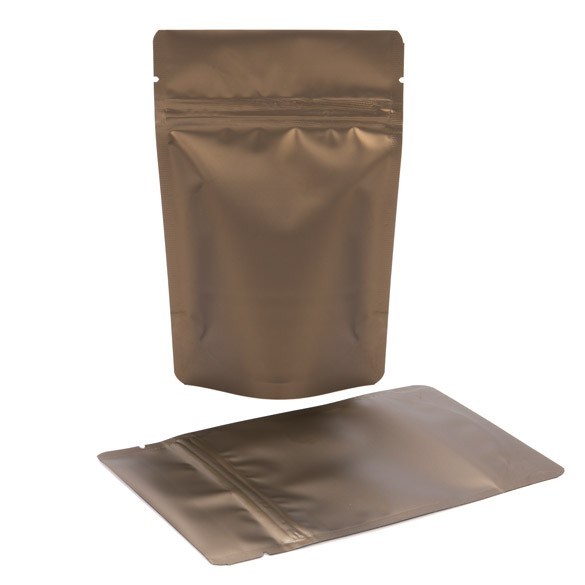 Doypack Bronze Métallisé 10.2x6x15.2cm | 57g (100 pièces) [ZBGM2BZ]