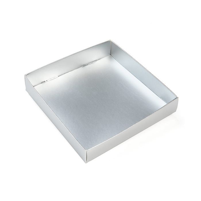 Silver Kraft Gift Boxes Bottom 13x2.5x13.3cm
