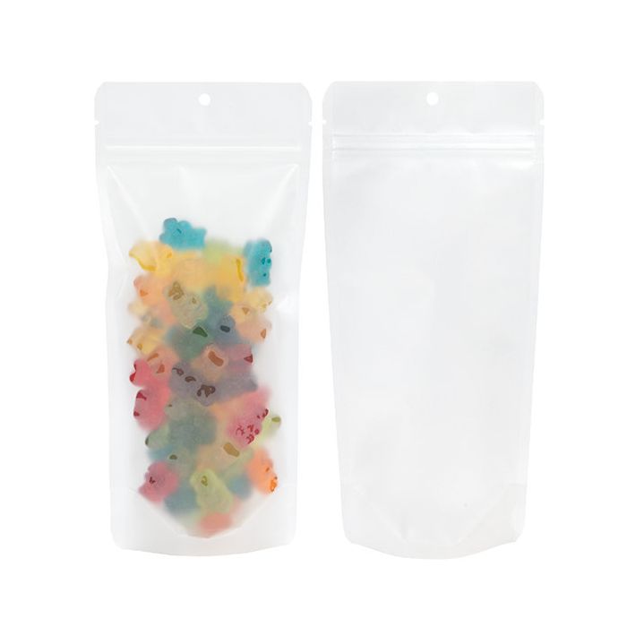 Matte Frosted Stand Up Zipper Pouch 11x6x24 cm with Hang Hole