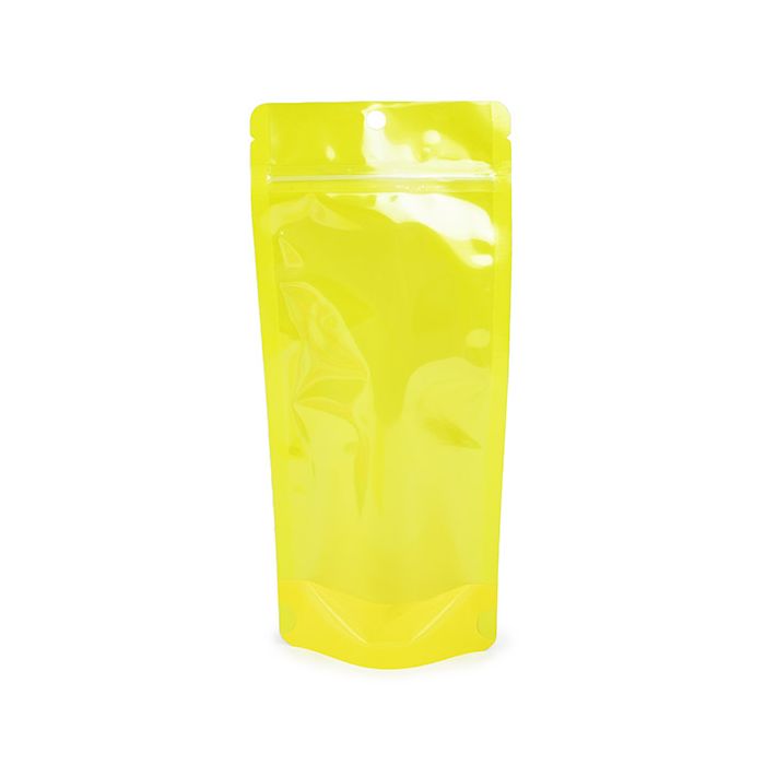 Doypack Fluo Jaune 10.8x6x23.8cm avec trou de suspension (100 pièces) [ZBGN1NYW]