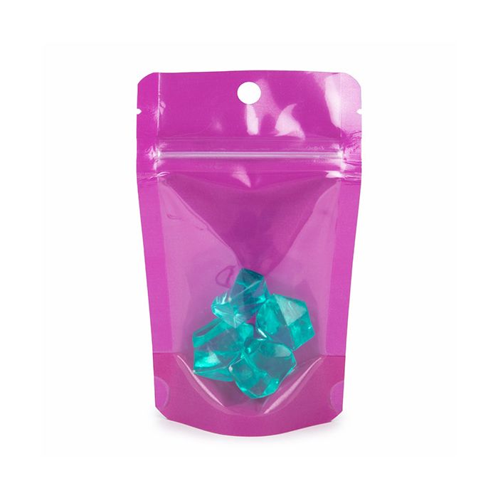 Stand Up Pouch Neon Purple 7.9x5.1x13 cm w/ Hang Hole