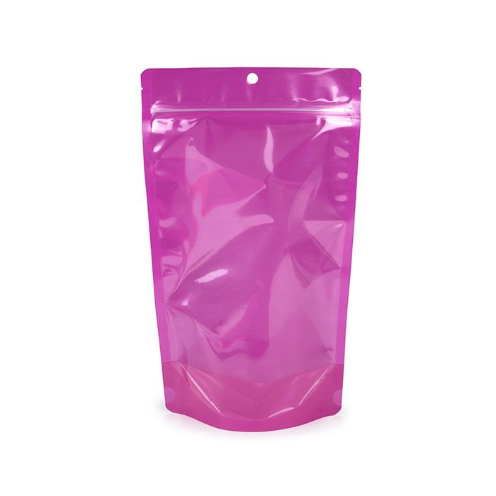 Doypack Violet fluo 17.1x8.9x28.6cm avec trou de suspension (100 pièces) [ZBGN4PR]