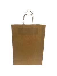 Paper Carrier Bags Brown 26x12x35cm Kraft 90 grams with twisted handles