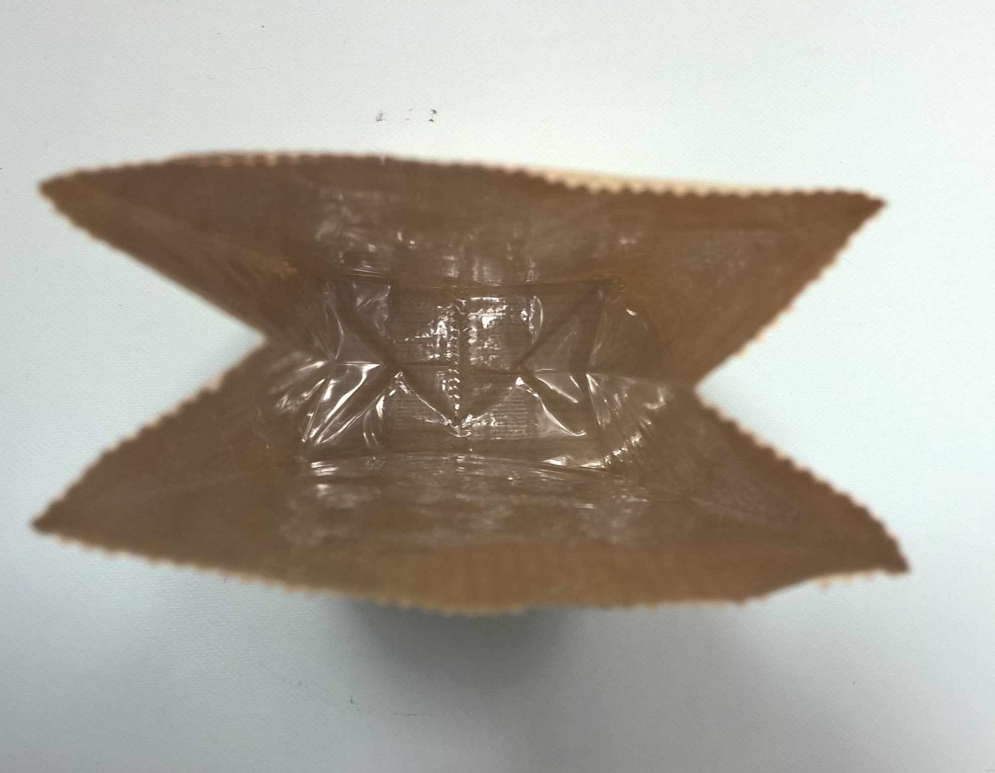 Sac à fond carré en papier kraft Brun 70g/m2 et fenêtre transparente 30 microns (contenance 100-125 grammes) 8 x 4.2 x 18 cm (100 pièces) [PAB818]