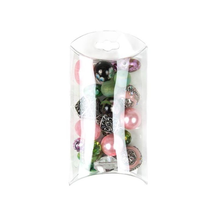 Petites boites berlingot à transparence cristalline 6.4x2.2x10.2cm (Crochet pour suspension optionnel) (25 pièces) [PB100]