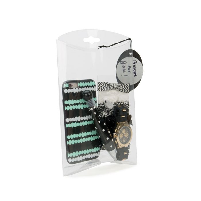 Boite pliante berlingot transparente 14.5x4x22.5cm (25 pièces) [PB109]