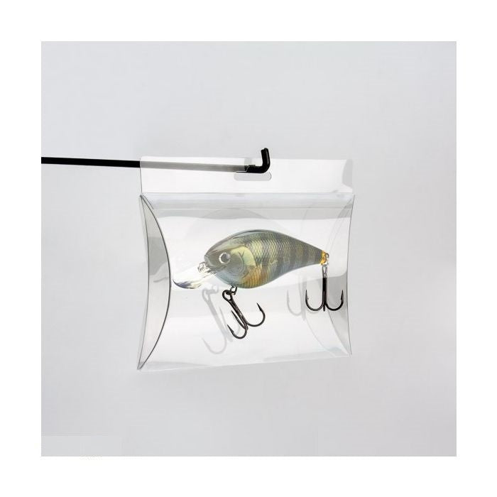 Boite pliante berlingot transparente avec rochet pour suspension 12.5x4x17.5cm (25 pièces) [PBSH78]