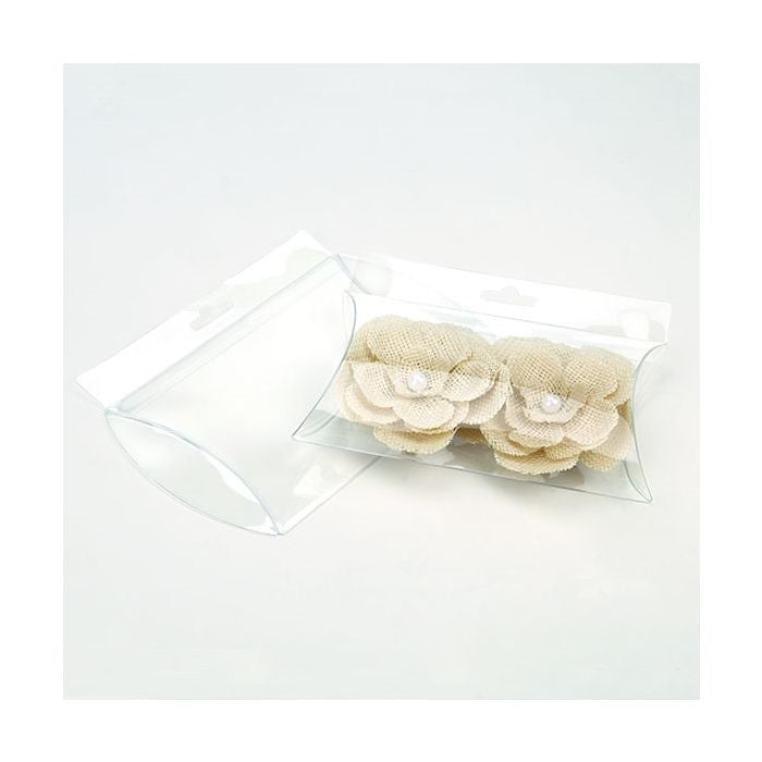 Boite pliante berlingot transparente avec rochet pour suspension 12.5x4x17.5cm (25 pièces) [PBSH78]