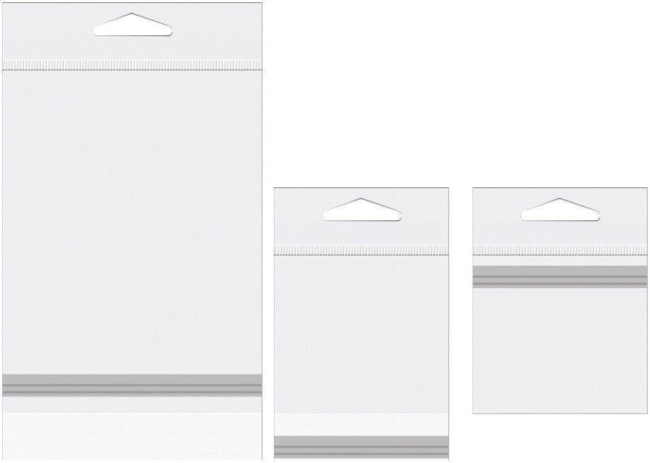 Sachet à trou de suspension refermable à transparence cristalline. Fermeture sécurisée 31.8x30.9cm (100 pièces) [HB12XPC]