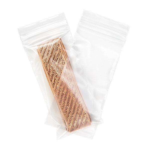 Sachet zip transparent en PE-BD 5x10cm 50 microns (100 pièces) [2PE24]