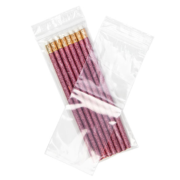 Sachet zip transparent en PE-BD 7,6x20,3cm (100 pièces) [2PE38]