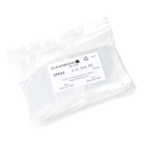 Sachet zip transparent en PE-BD 5x5cm 50 microns (100 pièces) [2PE22]