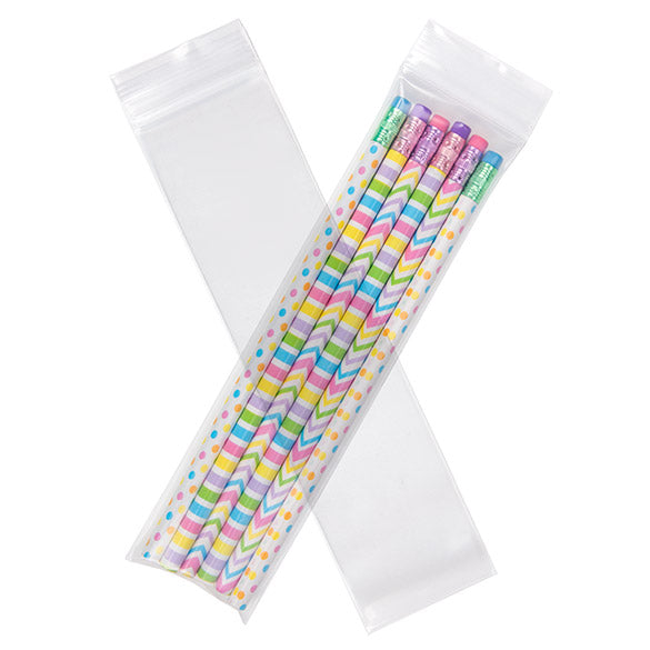 Sachet zip transparent en PE-BD 5,1x20,3cm (100 pièces) [4PE28]