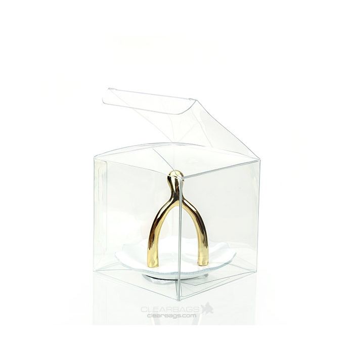 Boîtier cadeau à transparence cristalline avec fond pop up 7.6x7.6x7.6cm (25 Pièces) [PLB58]