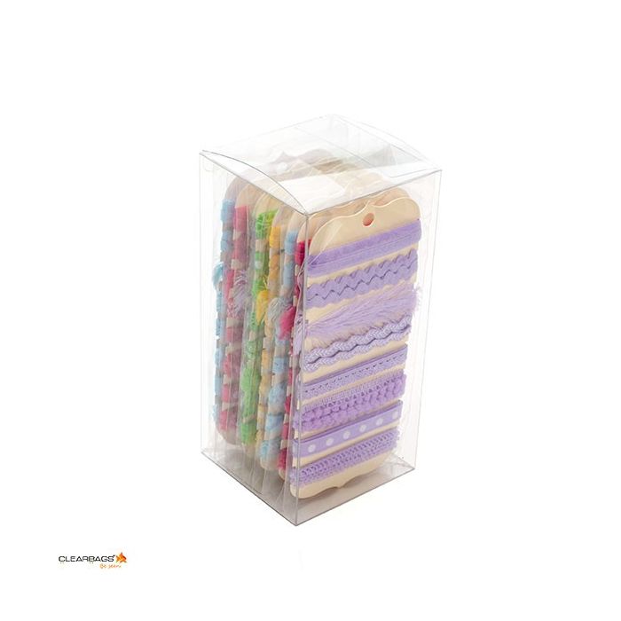 Boîtier cadeau à transparence cristalline avec fond pop up 8.9 x 8.9 x 19.1cm (25 Pièces) [PLB187]