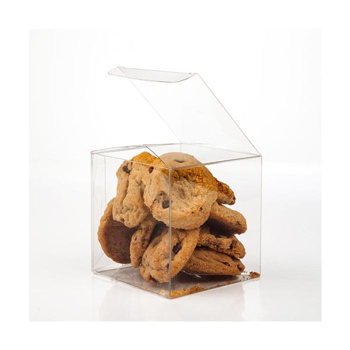 Boîtier cadeau à transparence cristalline avec fond pop up 7.6x7.6x7.6cm (25 Pièces) [PLB58]