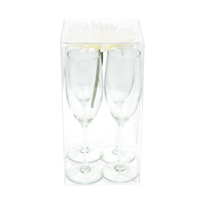 Boîtier cadeau à transparence cristalline avec fond pop up 12.7 x 12.7 x 25.4cm (25 Pièces) [PLB87]