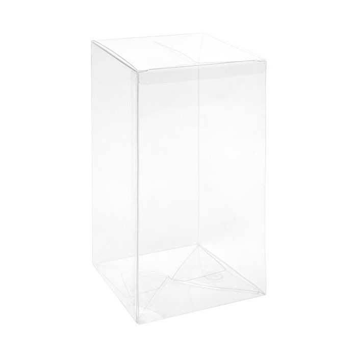 Boîtier cadeau à transparence cristalline avec fond pop up 12.7 x 12.7 x 25.4cm (25 Pièces) [PLB87]