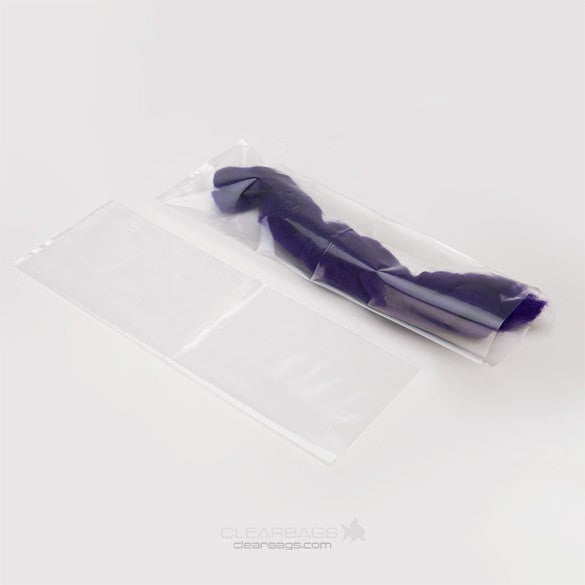 Sachet plastique transparence cristalline en PE-BD 40 microns 10.2x30.5cm (100 pièces) [PE2412]