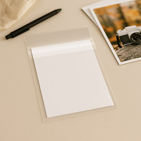 Sachet plastique OPP transparence cristalline avec rabat sécurisé 13.3x18.1cm (100 pièces) [PR75S]