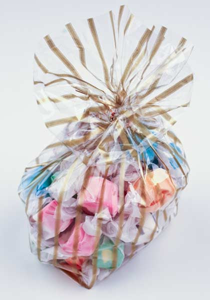 Sachet SOS imprimé bandes dorées 8.9x5.1x19.1cm (100 pièces) [G3VSG]